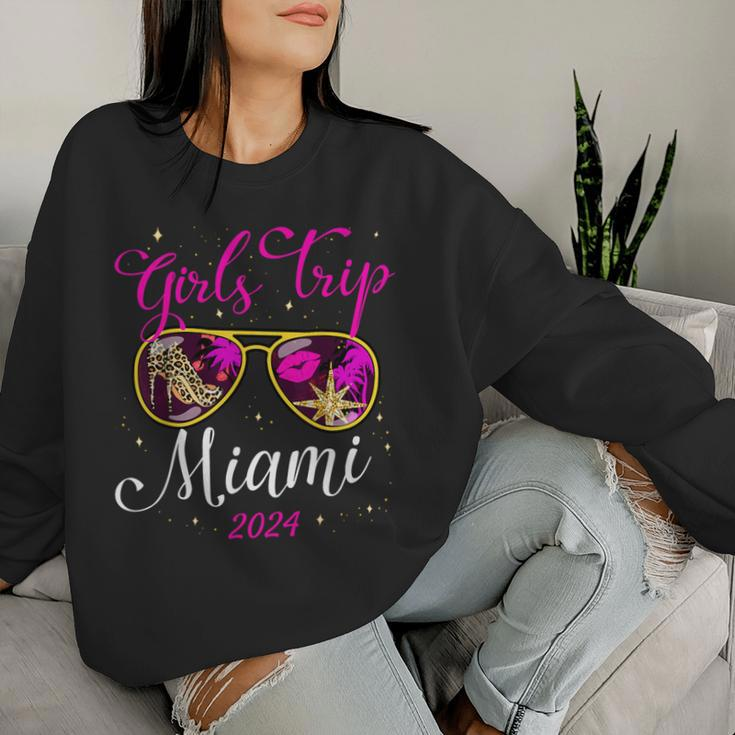Girls Trip Miami 2024 Beach Weekend Birthday Squad Women Sweatshirt Gifts for Her
