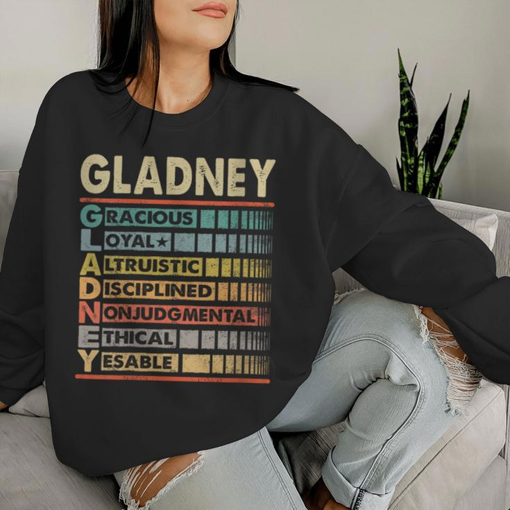 Gladney Family Name Last Name Gladney Women Sweatshirt Gifts for Her