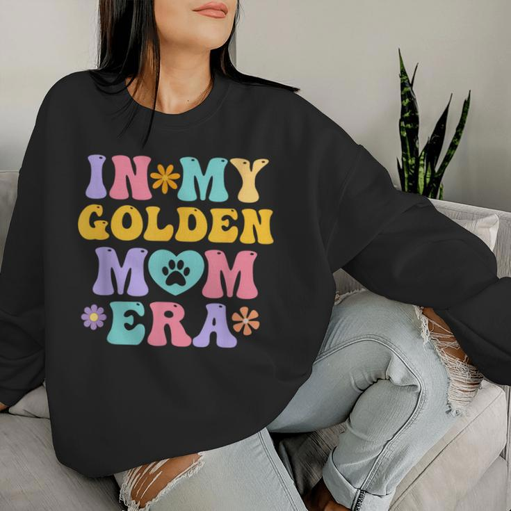 In My Golden Retriever Mom Era Retro Groovy Dog Owner Women Sweatshirt Gifts for Her