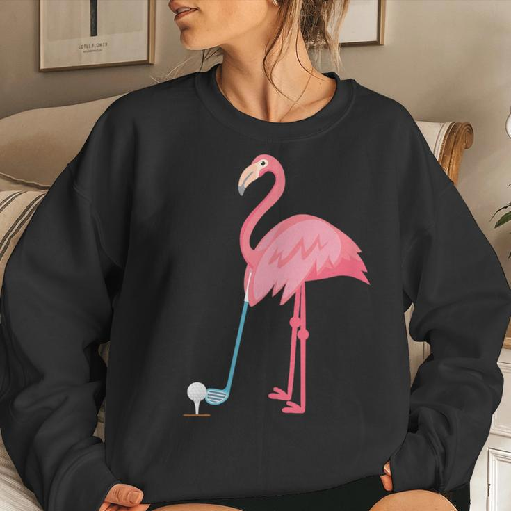 Golf Flamingo Lover Floral Summer Cute Women Sweatshirt Gifts for Her
