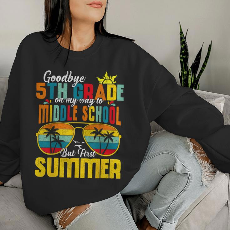 Goodbye 5Th Grade Graduation 2024 Hello Middle School Summer Women Sweatshirt Gifts for Her
