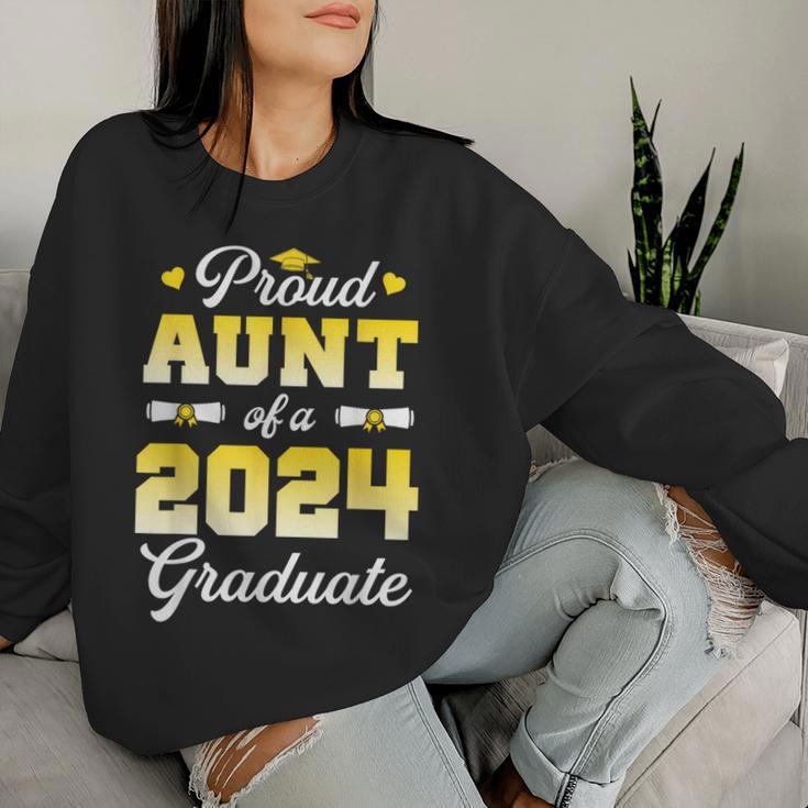 Graduate Senior 2024 Proud Aunt Of A 2024 Graduate Women Sweatshirt Gifts for Her