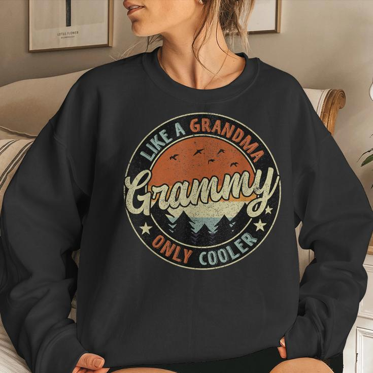Grammy Like A Grandma Only Cooler Retro Mother's Day Women Sweatshirt Gifts for Her