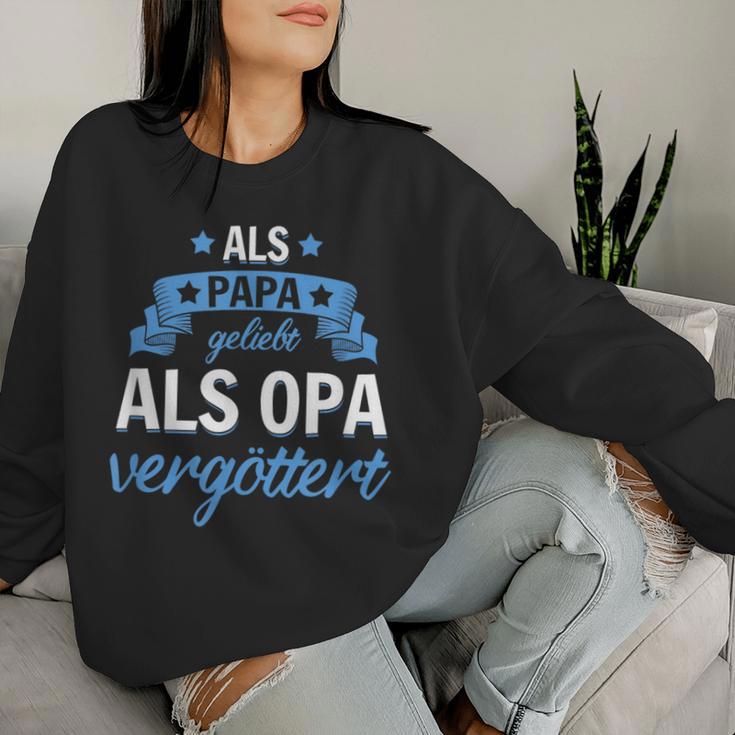 Granddaughter Oma Weltbester Als Papa Liebt Als Opaergöttert Sweatshirt Frauen Geschenke für Sie