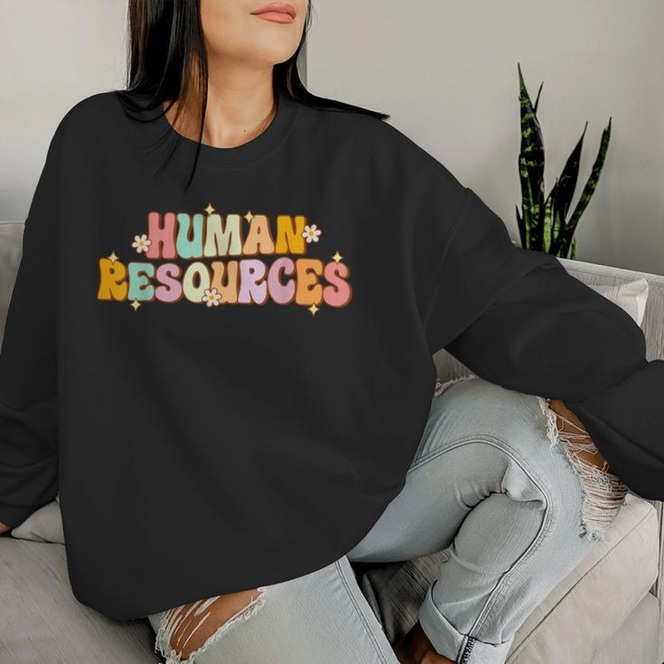 Groovy Human Resources Recruitment Specialist Hr Squad Women Sweatshirt Gifts for Her
