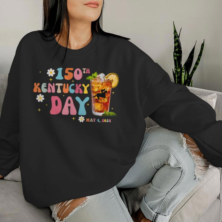 Groovy It's Derby 150 Yall Horse Racing 150Th Derby Day Women Sweatshirt Gifts for Her