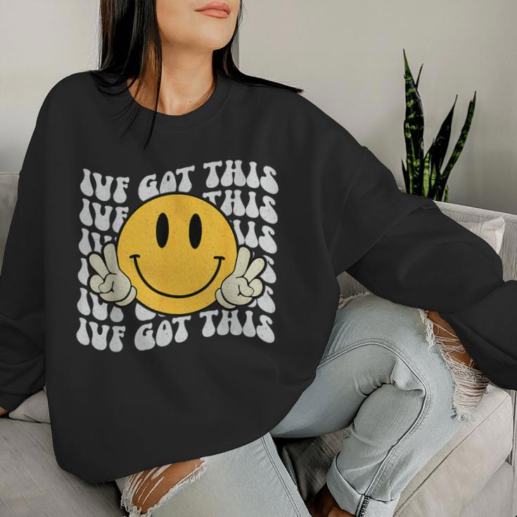 Groovy Ivf Got Hope Inspiration Ivf Mom Fertility Surrogate Women Sweatshirt Gifts for Her