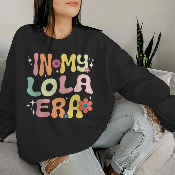 Groovy In My Lola Era Mom Grandma Women Sweatshirt Gifts for Her