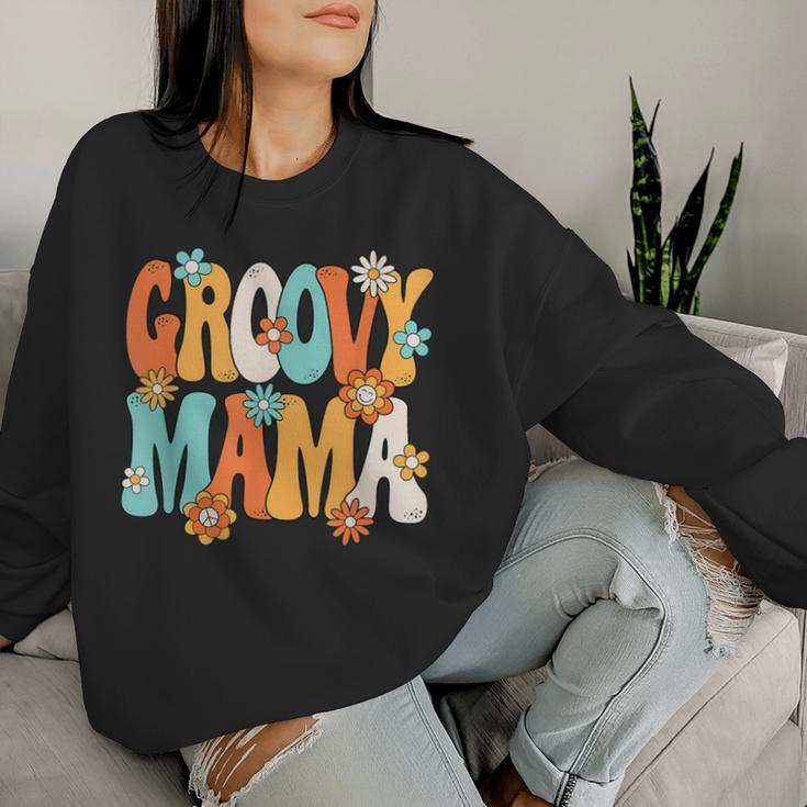 Groovy Mama 70S Hippie Theme Party Outfit 70S Costume Women Women Sweatshirt Gifts for Her