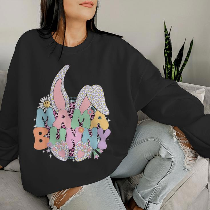 Groovy Mama Easter Day Rabbit Mom Hippie Trendy Women Sweatshirt Gifts for Her