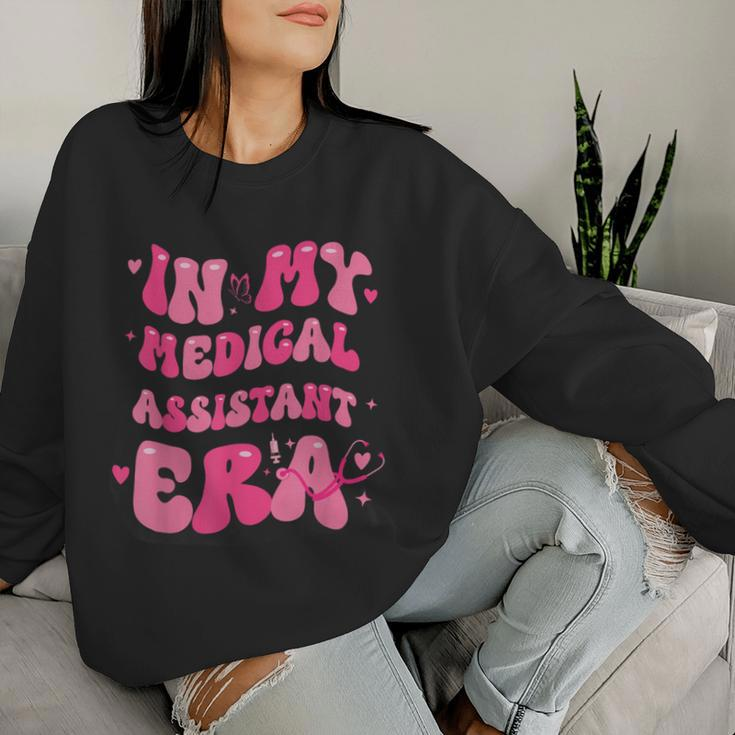 Groovy In My Medical Assistant Era Cma Nurse Healthcare Women Sweatshirt Gifts for Her