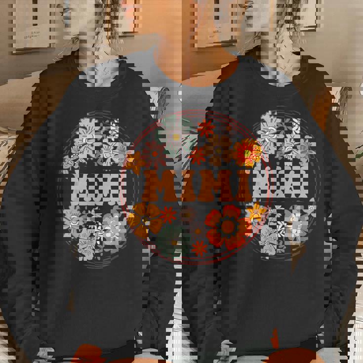 Groovy Mimi Retro Flowers Mother's Day Grandma Women Sweatshirt Gifts for Her