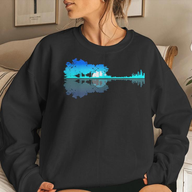 Guitar Lake Shadow Love Guitar Musician Outfit For Women Women Sweatshirt Gifts for Her