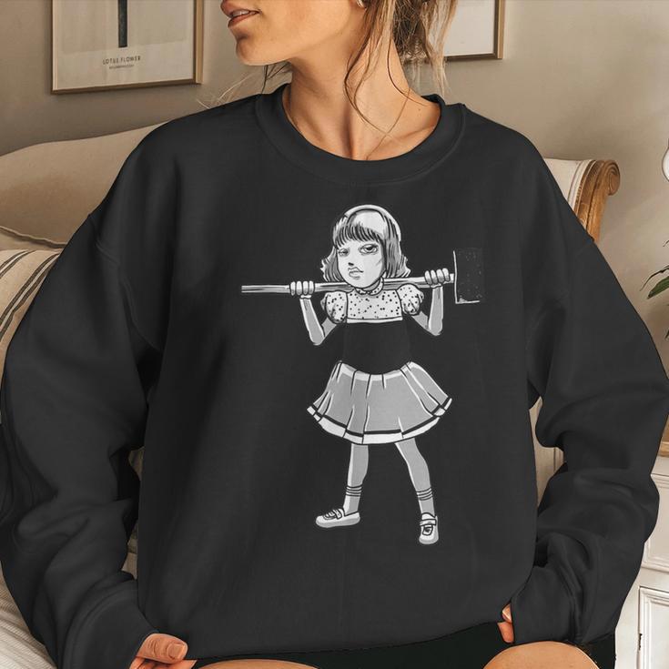 Hammer Girl Clementine Gothic Punk Rock Goth Horror Fan Women Sweatshirt Gifts for Her