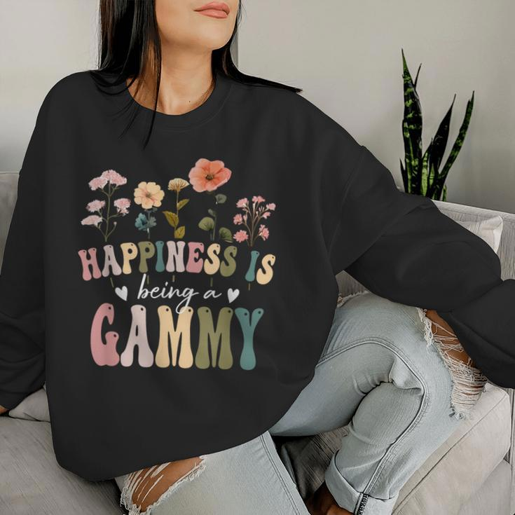Happiness Is Being A Gammy Floral Gammy Mother's Day Women Sweatshirt Gifts for Her