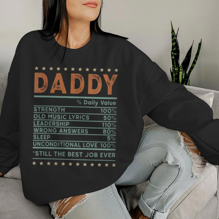 Happy Fathers Day First Time Daddy New Dad Est 2024 Women Sweatshirt Gifts for Her