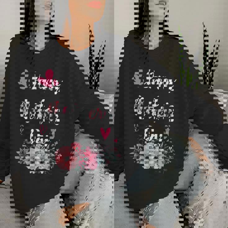 Happy Mother's Day 2024 Cute Floral For Mom Grandma Women Sweatshirt Gifts for Her Happy Mother's Day 2024 Cute Floral For Mom Grandma Women Sweatshirt Gifts for Her