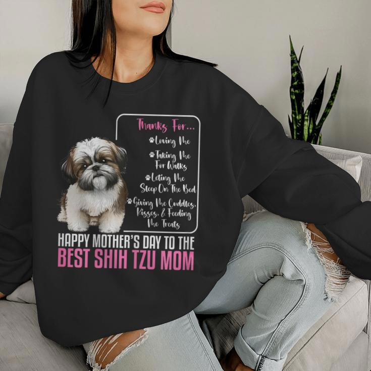 Happy Mother's Day To The Best Shih Tzu Mom Shih Tzu Mommy Women Sweatshirt Gifts for Her