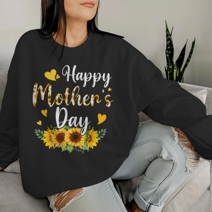 Happy Mother's Day Sunflower Floral Mom Mommy Grandma Womens Women Sweatshirt Gifts for Her