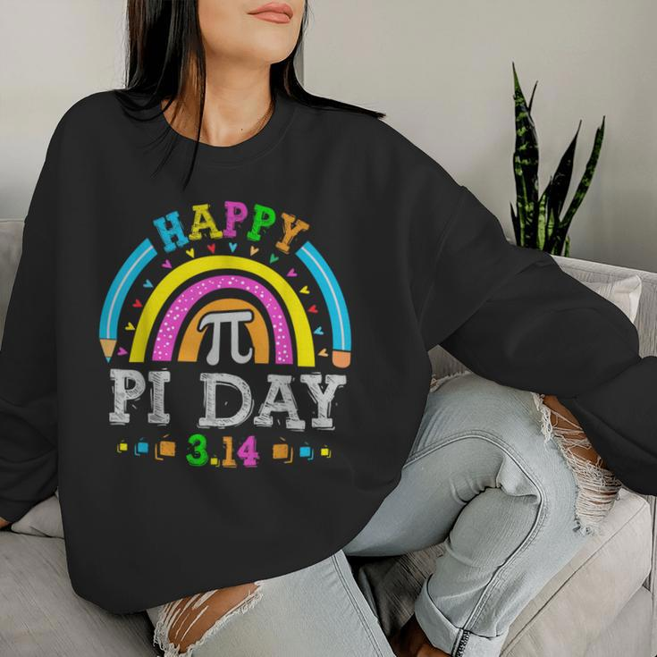 Happy Pi Day 2024 Rainbow Math Lover Teacher Geek Student Women Sweatshirt Gifts for Her