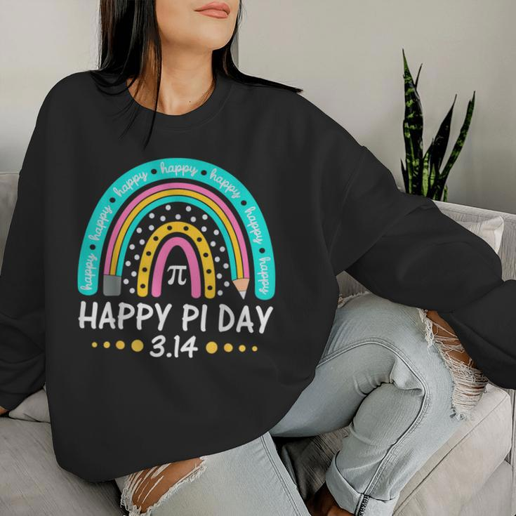 Happy Pi Day Mathematic Math Teacher Rainbow Girl Women Sweatshirt Gifts for Her