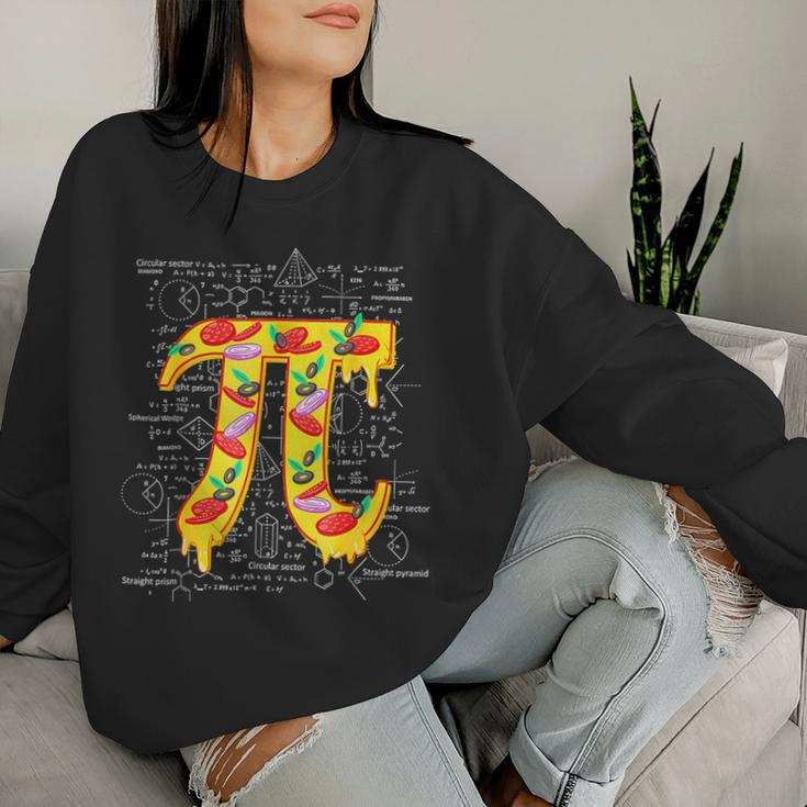 Happy Pi Day Pie Pizza Symbol Math Lover Teacher Outfit Women Sweatshirt Gifts for Her