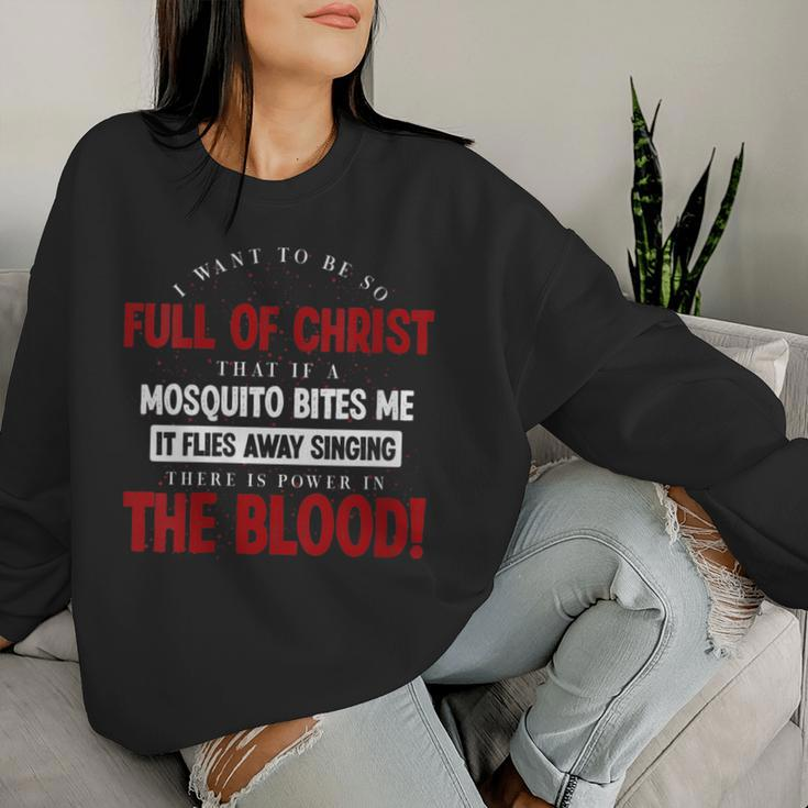 Holy Bible There Is Power In The Blood Prayer Women Sweatshirt Gifts for Her