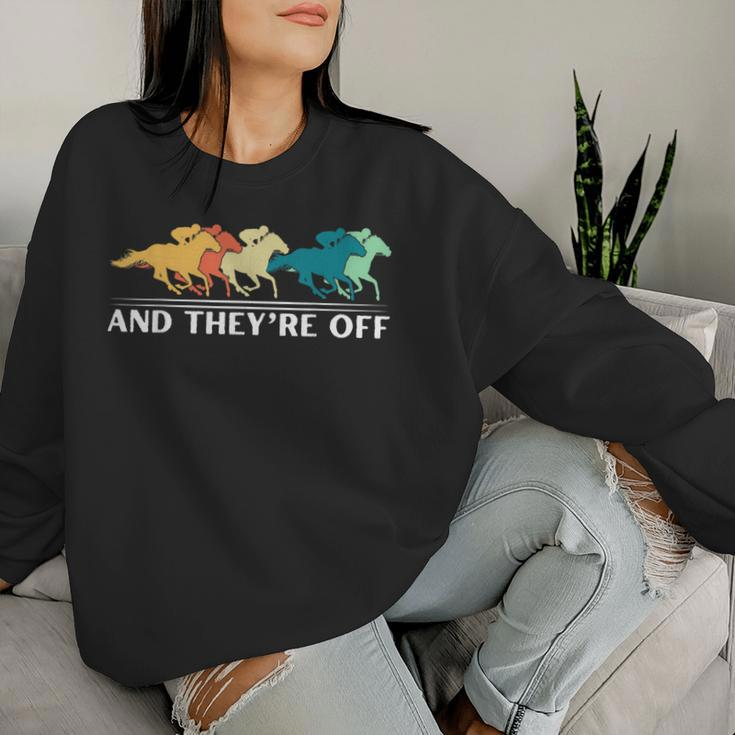 Horse Racing And They're Off Horse Racing Women Sweatshirt Gifts for Her