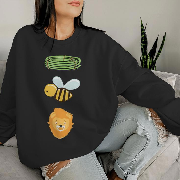 Hose Bee Lion Animal Pun Dad Joke Women Sweatshirt Gifts for Her