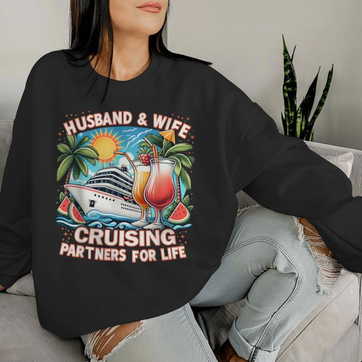 Husband And Wife Cruising Partners For Life Honeymoon Cruise Women Sweatshirt Gifts for Her