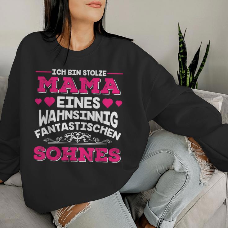 Ich Bin Stolze Mama Eines Wahnsinnig Fantastische Sohnes Sweatshirt Frauen Geschenke für Sie