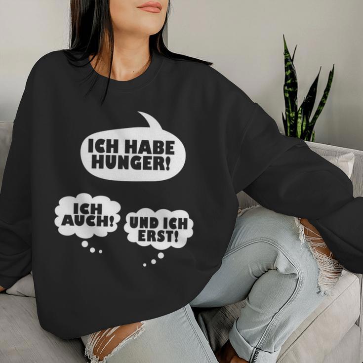 Ich Habe Hunger Pregnant Mum Twins Pregnancy Sweatshirt Frauen Geschenke für Sie