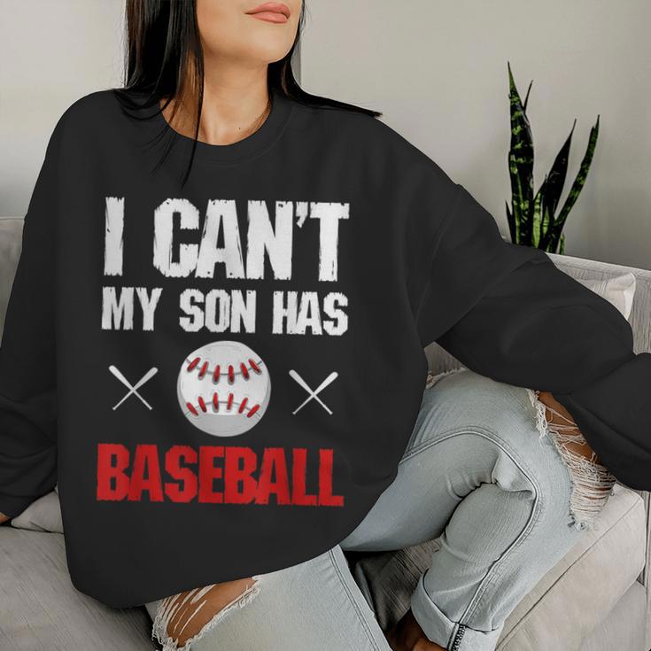 Ich Kann Nicht Mein Sohn Hat Baseball Mama Papa Lustig Sweatshirt Frauen Geschenke für Sie