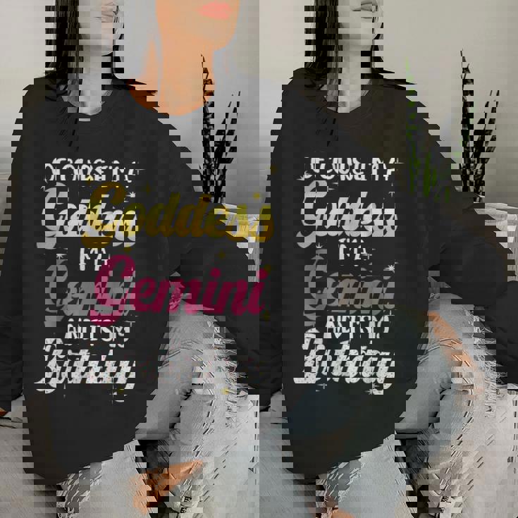 I'm A Gemini Goddess Queen Its My Birthday Season Pink Women Sweatshirt Gifts for Her