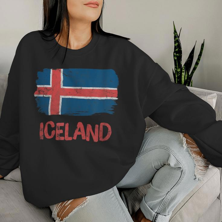 Islandintage Flag Island Pride Women's Sweatshirt Frauen Geschenke für Sie