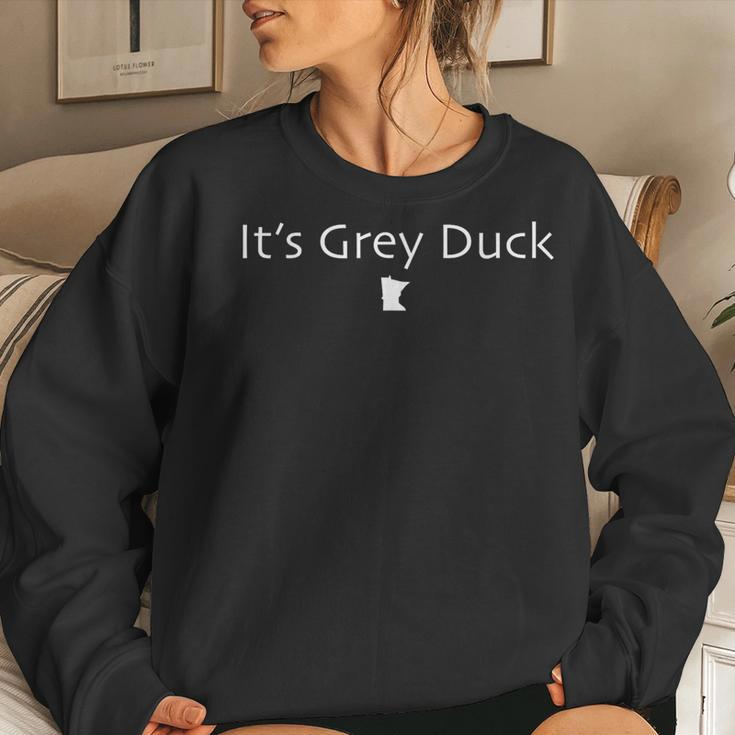 It's Grey Duck Minnesota Gray Mn NiceWomen Sweatshirt Gifts for Her