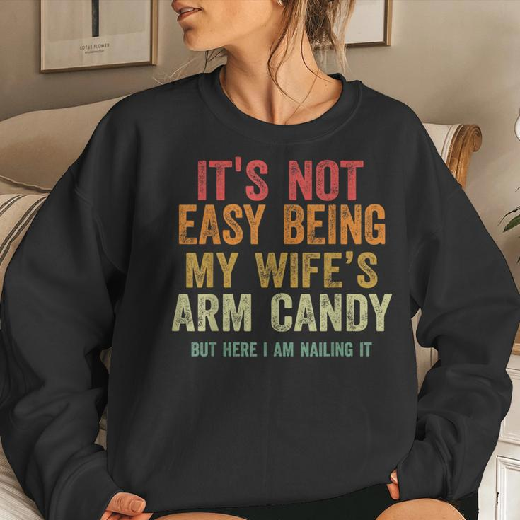 It's Not Easy Being My Wife Arm Candy Retro Vintage Women Sweatshirt Gifts for Her
