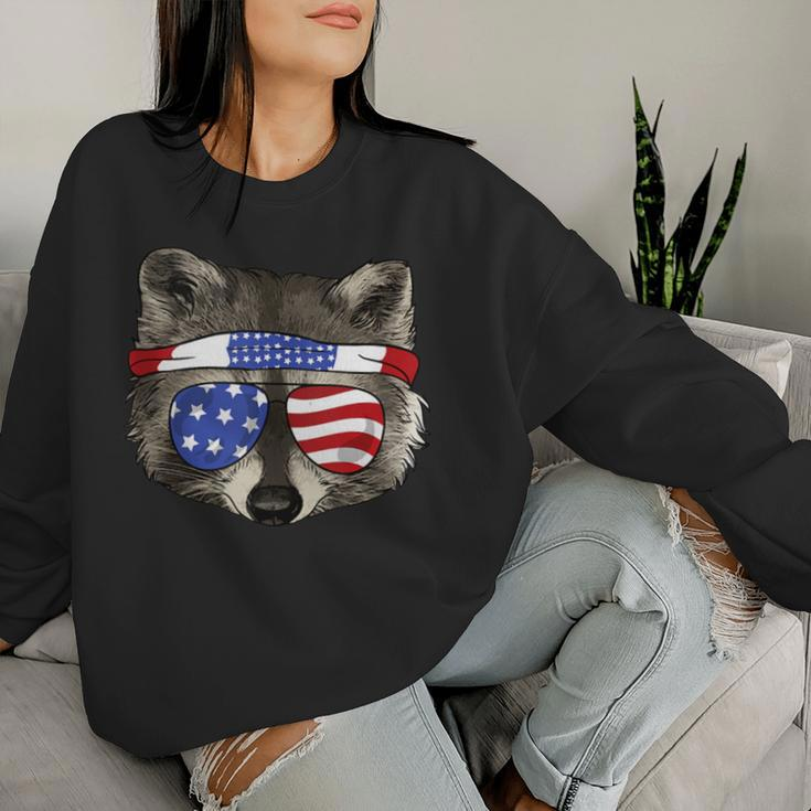 July 4Th Trash Panda Patriotic Raccoon Women Sweatshirt Gifts for Her