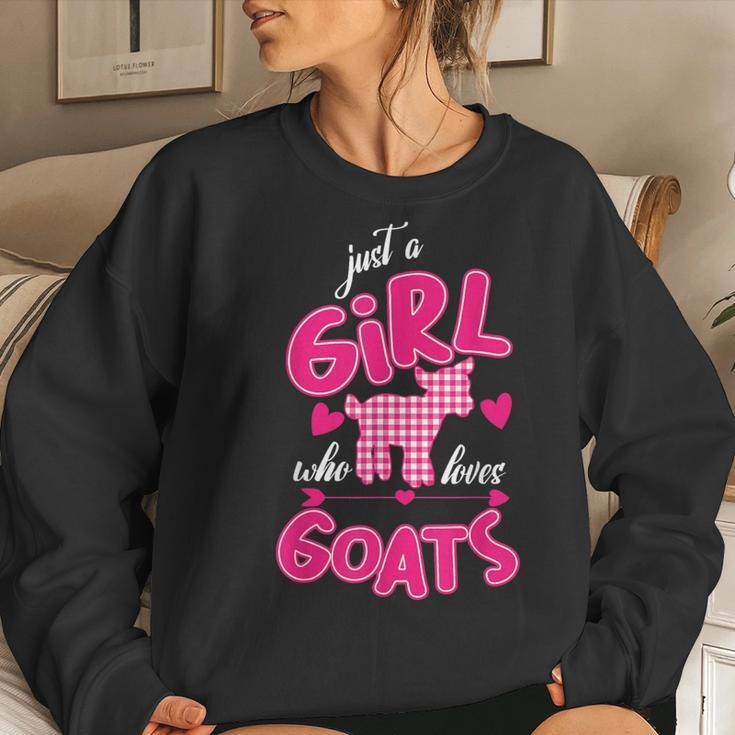 Just A Girl Who Loves Goats Love Arrow Women Sweatshirt Gifts for Her