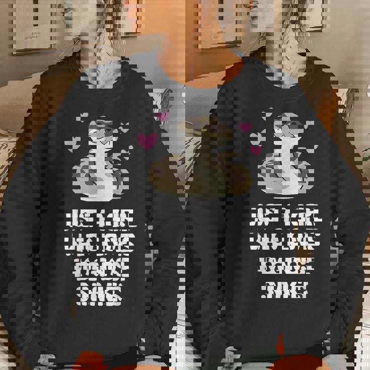 Just A Girl Who Loves Hognose Snakes Women Sweatshirt Gifts for Her