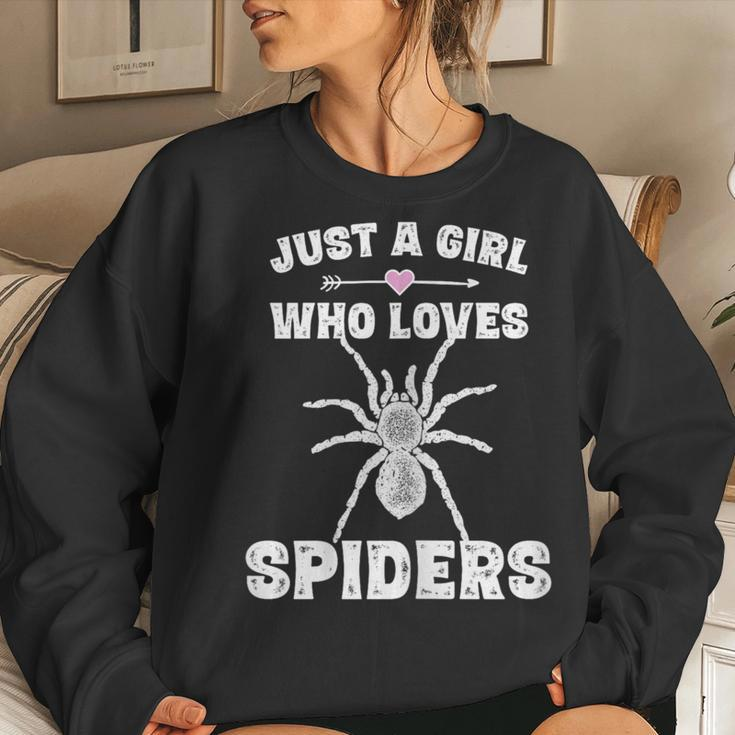 Just A Girl Who Loves Spiders Spider Girls Women Sweatshirt Gifts for Her