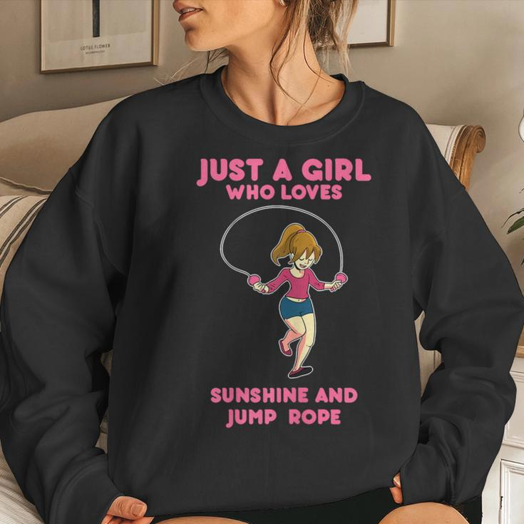 Just A Girl Who Loves Sunshine And Jump Rope Women Sweatshirt Gifts for Her