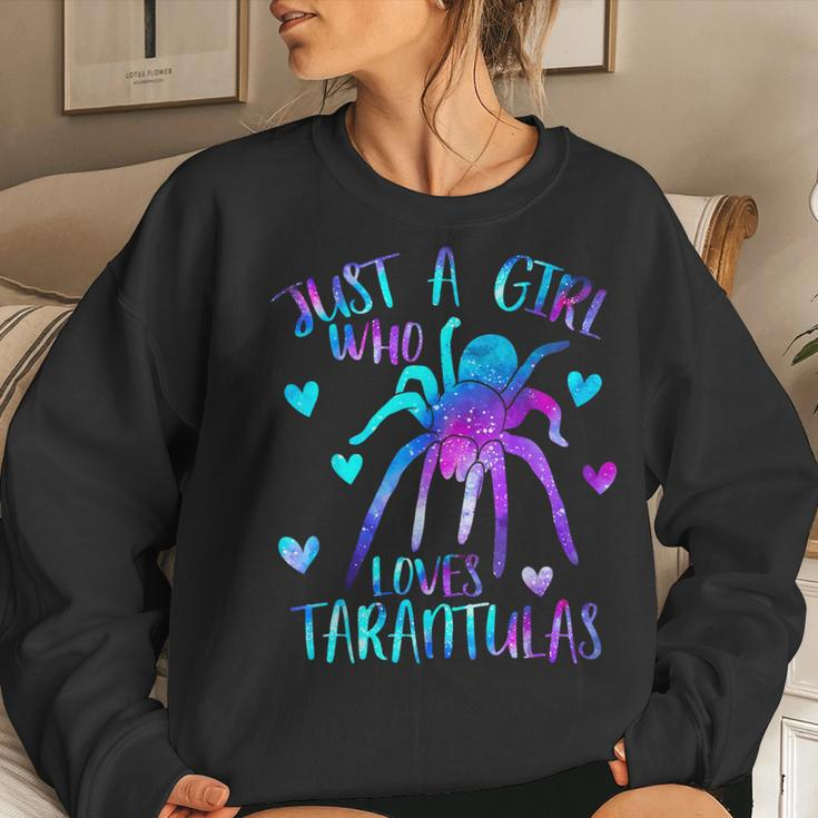 Just A Girl Who Loves Tarantulas Galaxy Spider Lover Women Sweatshirt Gifts for Her