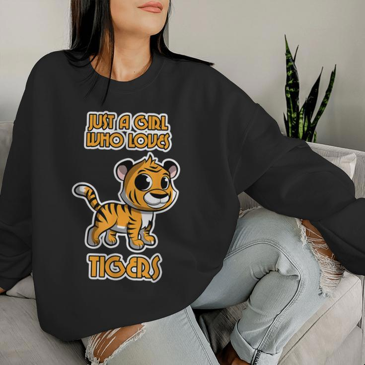 Just A Girl Wo Loves Tigers Tigercat Tiger Women Sweatshirt Gifts for Her