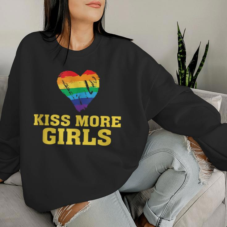Kiss More Girls Gay Lesbian Transgender Lgbt Women Sweatshirt Gifts for Her