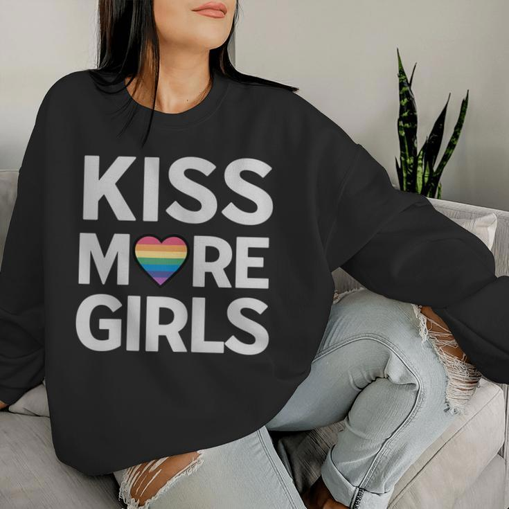 Kiss More Girls Lesbian Pride Lgbtq Pride Month Queer Women Sweatshirt Gifts for Her