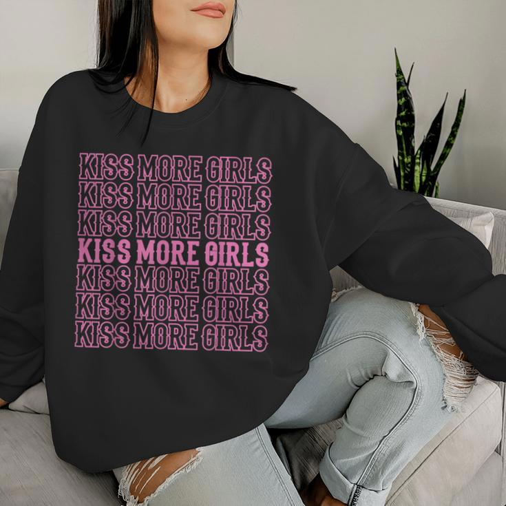 Kiss More Girls Lgbt Pride Month Lgbtq Lesbian Mom Women Sweatshirt Gifts for Her
