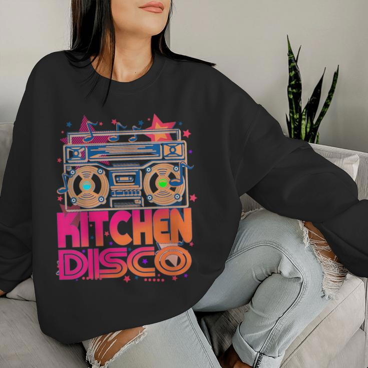 Kitchen Disco 70'S 80'S Disco Themed Vintage Retro Seventies Women Sweatshirt Gifts for Her