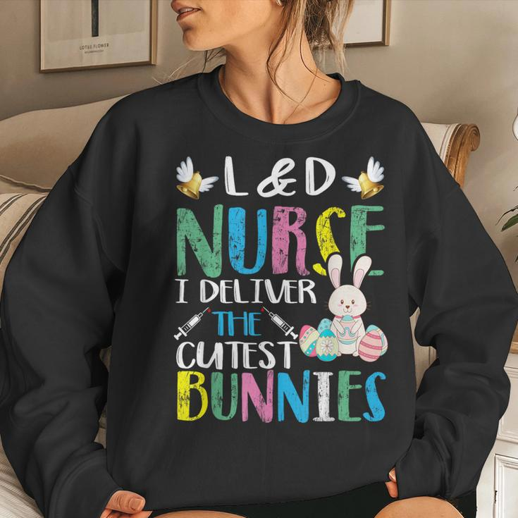 Labor And Delivery Nurse Cutest Bunnies Easter Egg Women Sweatshirt Gifts for Her