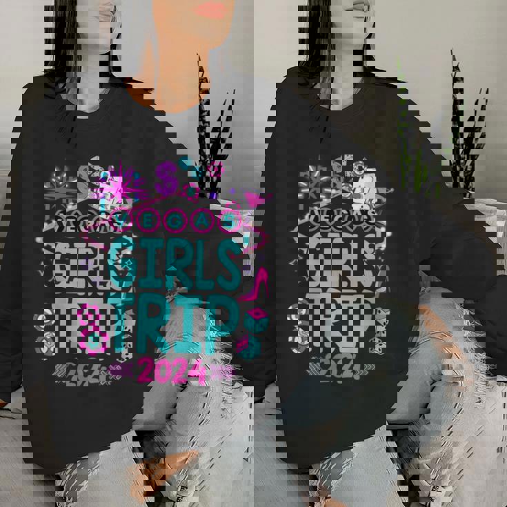 Las Vegas Girls Trip 2024 Friends Group Matching Weekend Women Sweatshirt Gifts for Her